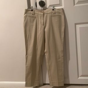 Ann Taylor skinny ankle pant beige size 8p